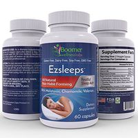 Natural, Non-Habit Forming, Restful Sleep Aid Supplement with Melatonin, Chamomile, Magnesium & HTP. Count on a Night Time of Relaxation & Recovery. GMO Free. 30 Servings (60 Capsules) of Ezsleeps