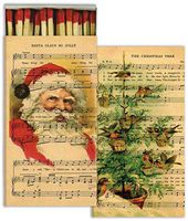 Matches in Holiday Sheet Music Box with Santa
