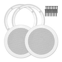 Reliable Hardware Company RH-4002-6.5-2-A White Universal Surface Mount 6-1/2" Speaker Covers, Pair