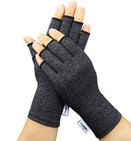 Compression Gloves, Arthritis Gloves for Women & Men, Fingerless Hand Gloves for Rheumatoid & Osteoarthritis - Joint Pain and Carpel Tunnel Relief, Computer Typing, and Everyday Support (Black, M)