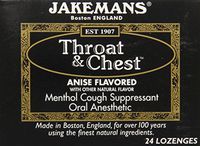 Jakemans Anise Throat & Chest Lozenge Box, 24 Counts
