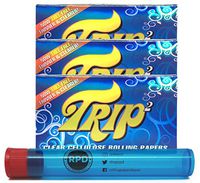 Trip 2 Cellulose Clear Rolling Papers Mini (3 Packs) with Rolling Paper Depot KewlTube