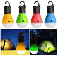 Camping Light, 4Pc Outdoor Portable Hanging LED Camping Tent Light Bulb Fishing Lantern Lamp LED Light Home Decorations, for Easter Day Multicolor