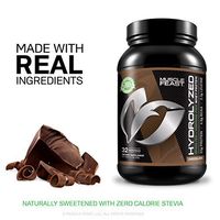 MUSCLE FEAST Grass Fed Hydrolyzed Whey Protein, All Natural, Hormone Free, Fast Digesting, 100% Pure, 23g Protein, 114 Calories (Chocolate, 2lb)