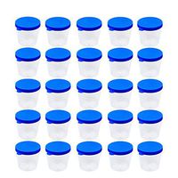 Freebily 25pcs Disposable Transparent Plastic 40ml Urine Specimen Collection Cups Screw-on Cap Containers for STD Screening Drug Pregnancy Testing Clear One Size