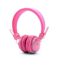 GranVela Q8 Wireless Headphones Lightweight Foldable Steoro Headset with FM Radio,MicroSD/TF Card Mp3 Player and 3.5mm Detacheable AUX Cable,for Ipad,iPhone and Andoid Smartphones.-Pink