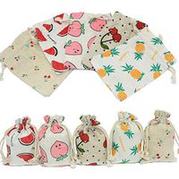 LanTian Burlap Bags, 20 Packs 3.7 x 5.5 Inch Drawstring Pouch Candy Gift Linen Pockets for Wedding Party Birthday Christmas Thanksgiving Halloween