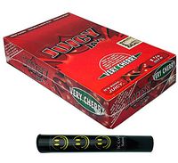Herb Airtight Tube Pocket Protector with Juicy Jay's Very Cherry 1.25 Flavored Hemp Rolling Papers 24 Count Box DC Crafts Nation- Happy Face