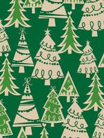 Holiday Forest Kraft Gift Wrap Flat 24" X 6'