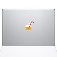 The Decal Guru 2312-MAC-13P-NA Apple Juice with Straw Vinyl Sticker, 13" MacBook Pro (2015 & Older),