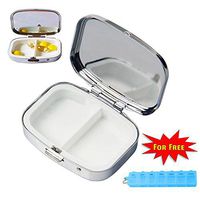 GlobalDeal Durable Metal Pill Drug Holder Heart Round Medicine Tablet Capsule Box Organizer Holder Container Pill Case and 7 Days Weekly Case for Free (C)