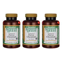 Swanson Horse Chestnut 22% Aescin (Standardized) 250 Milligrams 120 Capsules (3 Pack)