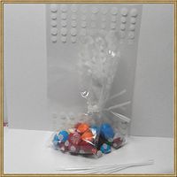 100pcs 4X 6 Polka dot Cello Bags + 100 Matched Twist Ties for Party Gift Packing (White)