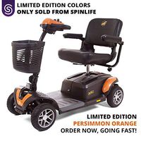 BUZZAROUND EX 4-Wheel Heavy Duty Long Range Travel Scooter Orange, 20-Inch Seat