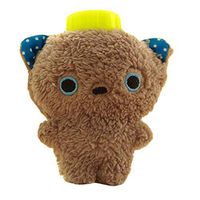 Mini Cartoon Washable Soft Cover Hot Water Bottle Warm Hand Bag-Brown