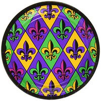 Amscan 741902 Fleur De Lis Round Plates Party Supplies, 7", Multicolor