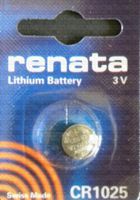 One (1) X Renata Cr1025 Lithium Watch / Key / Gadget Battery 3V Blister Packed - Swiss Made Quality