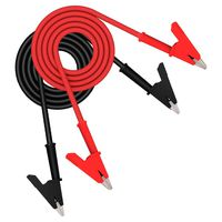 Goupchn 2PCS Test Leads Dual Ended Crocodile Alligator Clips Heavy Duty Copper Clamps Test Flexible Cable