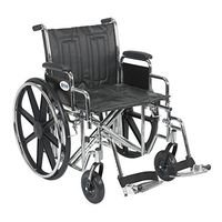 Drive Sentra EC Heavy Duty Wheelchair, Detachable Desk Arms, Swing Away Footrests, 20" Seat, Model - STD20ECDDAHD-SF