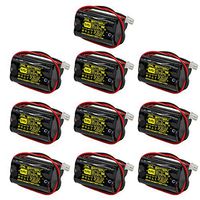 XML Battery (10 Pack) BL93NC487 4.8v 700mAh Ni-CD Rechargeable Battery Pack Replacement for Exit Sign Emergency Light