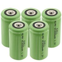 5x Exell 1.2V 3000mAh NiMH SubC Size Rechargeable Button Top Batteries use with high power static applications (Telecoms UPS and Smart grid) radio controlled devices electric tools electric mopeds