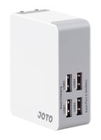 JOTO 4 Ports USB Wall Charger Power Adapter (25W/5A) with Smart IC Intelligent High Speed Charging for Apple, Android and All Other USB Devices (4 outlets USB Travel Charger) (White)