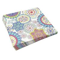 Meiosuns Napkins Floral Paper Napkins Tea Cups Paper Cocktail Napkins Decorative Napkin for Tea Party, Birthday (Kaleidoscope, 60 Count)