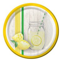 Creative Converting 319659 96 Count Lemonade Days Sturdy Style 7" Dessert Plates