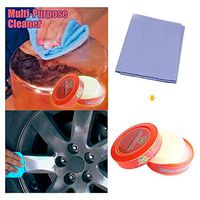 Efaster 2 Pcs 300g Natural Multi-Purpose Cleaner Polisher + Multi-Cleaning Rag Combination,Multifunctional Biodegradable Cleaner Cleaning Cream Cleaning Paste Quickly Removes Home Cleaning Tool(2 pcs)