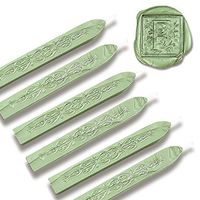 Apple Green Premium Sealing Wax with Wick 6PK Flexible Mailable for Wax Seal Stamp