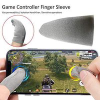 Prosaice Finger Sleeve, Breathable Mobile Game Controller Finger Sleeve Touch Screen Finger Cot Ultra-Thin Smart Phone Finger for Call of Duty Mobile, Rules of Survival - 4 Pack