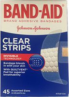 BAND-AID Clear Strips Invisible Technology, Assorted, 45 Each (Pack of 3)