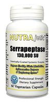 Serrapeptase 130,000 SPU 60 Vegetarian Capsules Premium Natural Systemic Enzyme – Enteric-Coated Serrapeptase