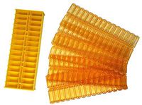 30 Day Pill Box Organizer System with One Time Use Tamper Evident Break Off Lids (Pill Box with Break Off Lids - Amber)