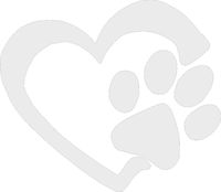 hBARSCI Heart & Paw Print Vinyl Decal - 5 Inches - for Cars, Trucks, Windows, Laptops, Tablets, Outdoor-Grade 2.5mil Thick Vinyl - White