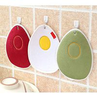 QJSDM Cleaning Sponge 2pcs Bar Counter Cleaning Scouring Pad Wash Towel Microfiber Cloth Glass Window Cleaning Wipe Water Absorption Scouring Pad,Green-2pcs