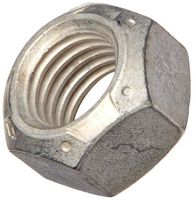 Steel Hex Nut, Zinc Yellow-Chromate Plated Finish, Grade C, Self-Locking Top Lock, Right Hand Threads (Pack of 25)