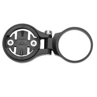 Dilwe Bike Computer Mount, Aluminium Alloy Odometer Extension Handlebar Stem Mount for Bike Accessory(for Garmin-Black)