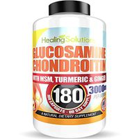 Glucosamine Chondroitin + MSM & Turmeric 100% Pure and Premium (Bulk 180 Capsules) - 100% Pure, Non-GMO - Allergen Free