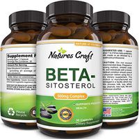 Natures Craft Pure Beta-Sitosterol Supplement for Prostate Health Lower Cholesterol Reduce Urinary Issues Natural Hair Loss Prevention for Men and Women Lowers LDL Cholesterol 30 Capsules