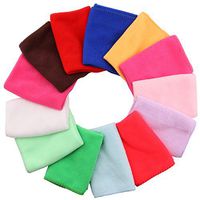 DriewWedding 13pcs Quick Dry Microfiber Cleaning Towels Cloth, 9.8"x9.8" Soft Household Face Towels Washcloths for Kitchen, Home, Car, Sports, Running