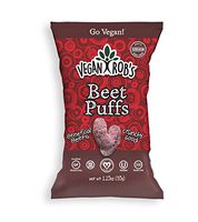 Vegan Rob's Puffs, Beet | Gluten-Free Snack, Plant Based, Vegan, Zero Trans Fats, Non GMO | 3.5 Ounce Bags (6 Count)