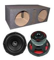 NEW Dual Heavy Duty Audio Car Subwoofers w Patent Pipe Multi-Connect Terminal