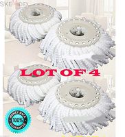 SKEMiDEX-4Pcs Microfiber Microfibric Mop Head Refill for Hurricane Magic Mop 360 Spin. Perfect for everyday household cleaning. Quickly clean. Live happier and healthier