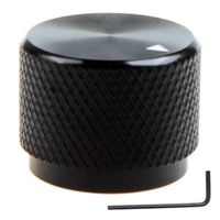 DIKAVS Solid Machined Metal Amplifier Knob Black Aluminum Rotary Control Potentiometer Knob Knobs 20 x 15.5mm