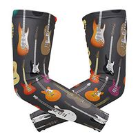 WXLIFE Music Musical Instruments Guitar Sun Uv Protection Sport Arm Sleeves for Men Women Kids Running Basketball Cycling Arm Warmer Sleeves 1 Pair