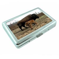 Alaska Scenic Sights S8 Silver Cigarette Case Metal Wallet Id Holder 4" X 2.75" RFID Protection