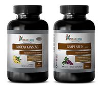 antioxidant and Immunity - Korean Ginseng - Grape Seed Extract - Combo - Grape Seed Capsules - (2 Bottles Combo)