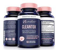 #1 Best Detox Cleanse Pills + Acai Berry, Psyllium, Ginger+ Natural Laxative Herbs, Fiber & Probiotic - Daily Colon Cleanser for Men & Women - Weight Loss & Energy, Constipation, Gas & Bloating Relief