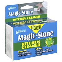 Compac’s Magic-Stone Kitchen Cleaner Scrub - 2-Sided Scouring Brick/Sponge with Advanced, Green Technology, Easily Removes Stubborn Grime, Grease, Food from Oven Trays, Pans, Cookie Sheets (1 Count)